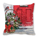 Festive christmas short plush pillowcase living room decor by Decorbites