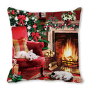 Festive christmas short plush pillowcase living room decor by Decorbites