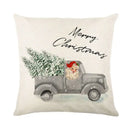 Red and white plaid snow elk pillow cover living room decor by Decorbites