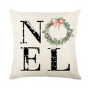 Red and white plaid snow elk pillow cover living room decor by Decorbites
