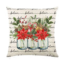 Red and white plaid snow elk pillow cover living room decor by Decorbites