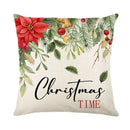 Red and white plaid snow elk pillow cover living room decor by Decorbites