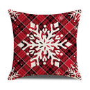 Red and white plaid snow elk pillow cover living room decor by Decorbites