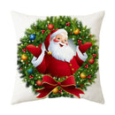 Festive red santa claus christmas sofa pillow cover living room decor by Decorbites
