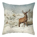 Winter woodland christmas soft plush cushion cover bedroom decor by Decorbites