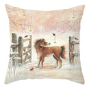 Winter woodland christmas soft plush cushion cover bedroom decor by Decorbites