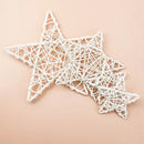 White woven rattan star wreath home decoration bedroom diy plant by Decorbites