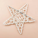 White woven rattan star wreath home decoration bedroom diy plant by Decorbites
