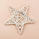 White woven rattan star wreath home decoration bedroom diy plant by Decorbites