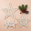 White woven rattan star wreath home decoration bedroom diy plant by Decorbites