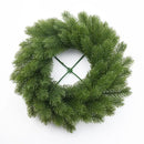 Green artificial pine christmas tree wreath living room wire frame by Decorbites