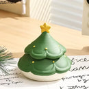 Christmas tree and mushroom ceramic ashtray set living room decor by Decorbites