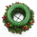 Green plastic floral wreath forms for living room christmas tree decor by Decorbites