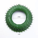Green plastic floral wreath forms for living room christmas tree decor by Decorbites