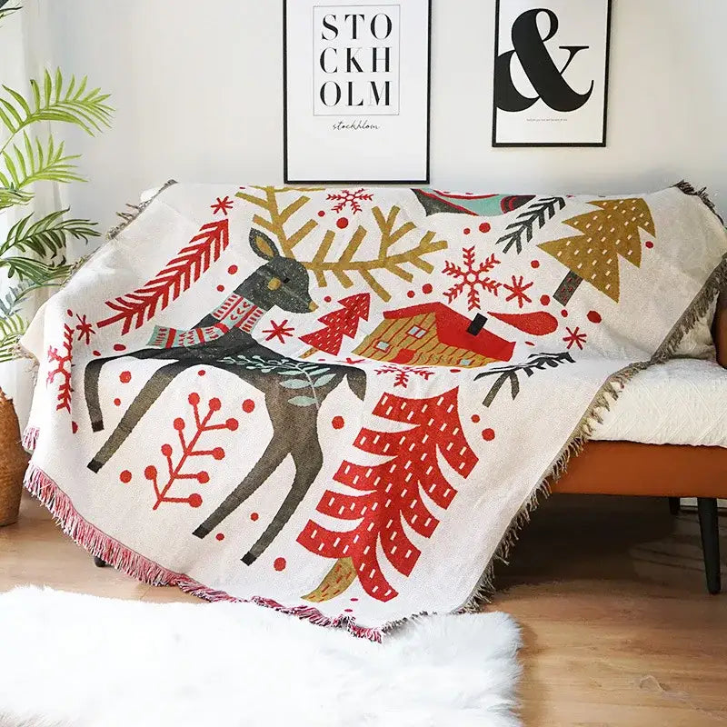 GobekUsa Christmas Tree Knitted Throw Blanket, photo 2 of 20