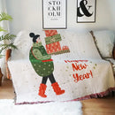 GobekUsa Christmas Tree Knitted Throw Blanket