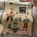 GobekUsa Christmas Tree Knitted Throw Blanket