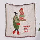 GobekUsa Christmas Tree Knitted Throw Blanket