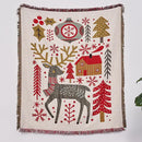 GobekUsa Christmas Tree Knitted Throw Blanket