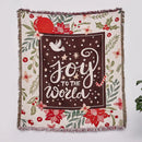 GobekUsa Christmas Tree Knitted Throw Blanket
