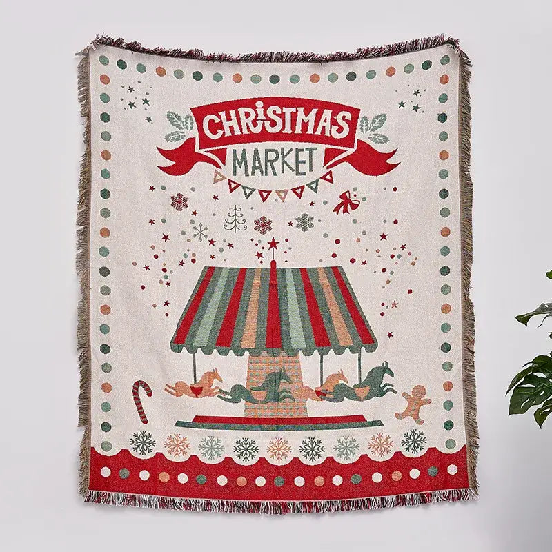 GobekUsa Christmas Tree Knitted Throw Blanket, photo 14 of 20