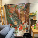 GobekUsa Christmas Tree Knitted Throw Blanket