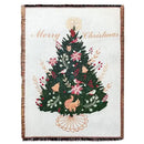 GobekUsa Christmas Tree Knitted Throw Blanket