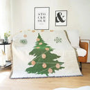 GobekUsa Christmas Tree Knitted Throw Blanket
