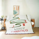 GobekUsa Christmas Tree Knitted Throw Blanket