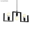 GobekUsa Classic Exposed Bulb Pendant Light in Black - 3 Metal Island Lights