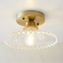 GobekUsa Classic Glass Ceiling Light Fixture w/ Brass Lamp Holder for Corridors