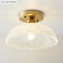 GobekUsa Classic Glass Ceiling Light Fixture w/ Brass Lamp Holder for Corridors