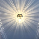 GobekUsa Classic Glass Ceiling Light Fixture w/ Brass Lamp Holder for Corridors