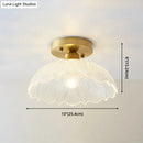 GobekUsa Classic Glass Ceiling Light Fixture w/ Brass Lamp Holder for Corridors