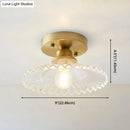 GobekUsa Classic Glass Ceiling Light Fixture w/ Brass Lamp Holder for Corridors