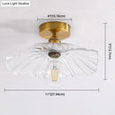 GobekUsa Classic Glass Ceiling Light Fixture w/ Brass Lamp Holder for Corridors