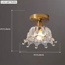 GobekUsa Classic Glass Ceiling Light Fixture w/ Brass Lamp Holder for Corridors