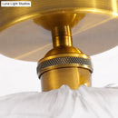 GobekUsa Classic Glass Ceiling Light Fixture w/ Brass Lamp Holder for Corridors