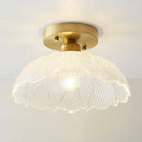 GobekUsa Classic Glass Ceiling Light Fixture w/ Brass Lamp Holder for Corridors