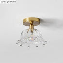 GobekUsa Classic Glass Ceiling Light Fixture w/ Brass Lamp Holder for Corridors
