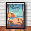 GobekUsa Classic JAWS Movie Poster Canvas Wall Art