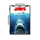 GobekUsa Classic JAWS Movie Poster Canvas Wall Art