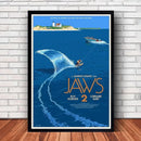 GobekUsa Classic JAWS Movie Poster Canvas Wall Art