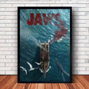 GobekUsa Classic JAWS Movie Poster Canvas Wall Art