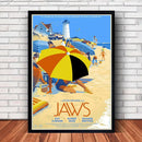 GobekUsa Classic JAWS Movie Poster Canvas Wall Art