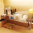 Modern clear wall mounted acrylic shelves – bathroom storage organizer by Decorbites