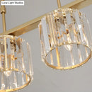 GobekUsa Clear Crystal Pendant Island Light - Elegant Hanging Fixture for Dining Room