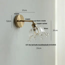 GobekUsa Clear Flower Glass LED Wall Lamp with Pull Chain Switch