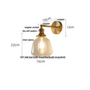 GobekUsa Clear Flower Glass LED Wall Lamp with Pull Chain Switch