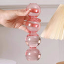 GobekUsa Clear Glass Bubble Vase for Home Decor